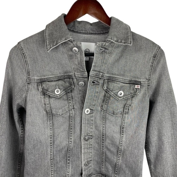 AG Adriano Goldschmeid | Light Gray Wash Button Jean Jacket - Picture 2 of 9